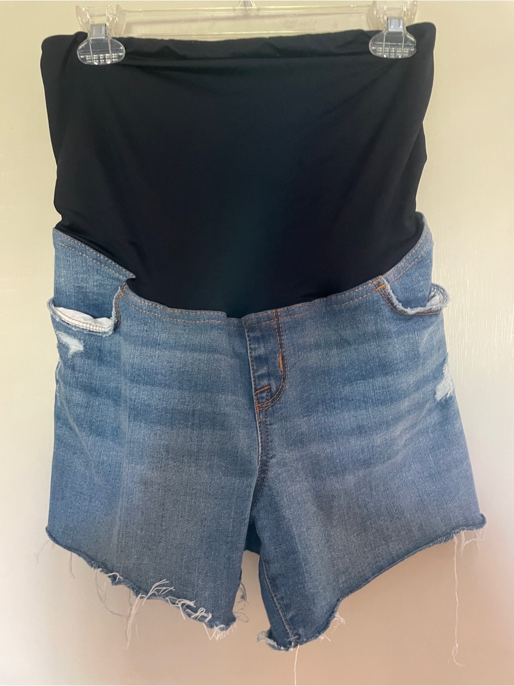 Isabel Maternity Midi Jean Shorts